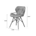Finch Fox Eames Replica Faux Leather Dining Chair/Cafe Chair/Side Chair/Accent Chair (Off-White) ColorImported and new Butterfly Chair Leg,. 