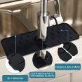 Silicone Kitchen Faucet Mat, Kitchen Sink Splash Guard, Faucet Handle Drip Catcher Tray, Sink Draining Pad Behind Faucet for Kitchen. 