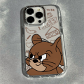 NEW Tom And Jerry Angry Cute Phone Case For iPhone 15 14 13 12 11 Pro Max XS Max XR 7 8 15 Plus Cheese Silicone Cute Back Cover. 