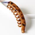 Colorful Banana Hair Clip Large Double-row Anti-slip Hair Claw Clip with Frosted Texture Stylish Banana Shape Hairpin for Easy Twist Hairstyles Solid Color Design for Bun Maker Clip. 