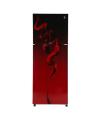 PEL Curved Glass Door Freezer-on-Top Refrigerator 14 cu ft (PRCGD-22260)-Maroon Blaze. 