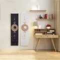 Nordic Bohemian Sun Moon Tapestry Cotton Hanging Cloth Bedroom Background Cloth Living Room Wall Cover Wall Paintings Tapestries. 