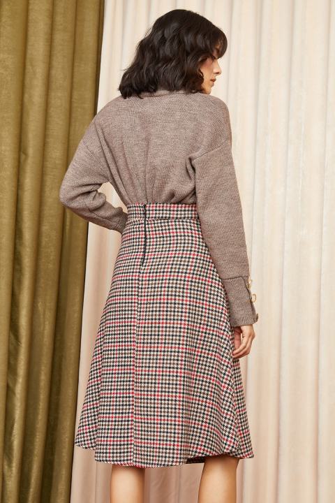 Ola%20Store%20Women's%20Black%20Zippered%20Pocket%20Cachet%20Flared%20Skirt%20ETK-19000103%20-%20Image%206
