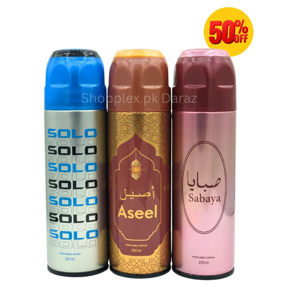 Body Spray Pack of For Women Gift Big Bottle 200ml SOLO ASEEL l - Main Image