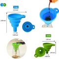Small/Large Food Grade Silicone Folding Funnel Unnel Flexible Foldable Kitchen Funnel for Liquid Transfer Approved Kitchen Tools. 