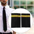 Airline Epaulets Officer Shoulder Boards for Cosplay Stage Performance single bars. 