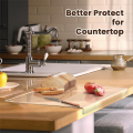 Acrylic Cutting Board Large Cutting Board with Counter Lip, for Kitchen Counter Non Slip. 