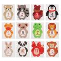 12pcs Newborn Baby Monthly Sticker for 1-12 Month Milestone Memories Photo Props. 