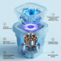 11L/6L Mini Portable Washing Machine – Foldable Washing Machine with Dryer – Baby Clothes Washer – Compact Washer for Kids Clothes – Travel & Dorm Use – Small Washing Machine with Dryer Function – Electric Laundry Bucket Washer for Home & Outdoor. 