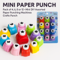Quick Mart | Mini Paper Punch Set – Pack of 4, 6, 8 or 12 | Shape Craft Punchers for DIY Scrapbooking, Greeting Cards, and Art Projects. 
