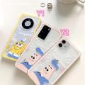 Olige Case For iPhone 13 12 11 Pro Xs Max 12Mini X XR 8 7 6 6s Plus Trend Cartoon SpongeBob Shockproof TPU Couple Cute Soft Phone Case Cover. 