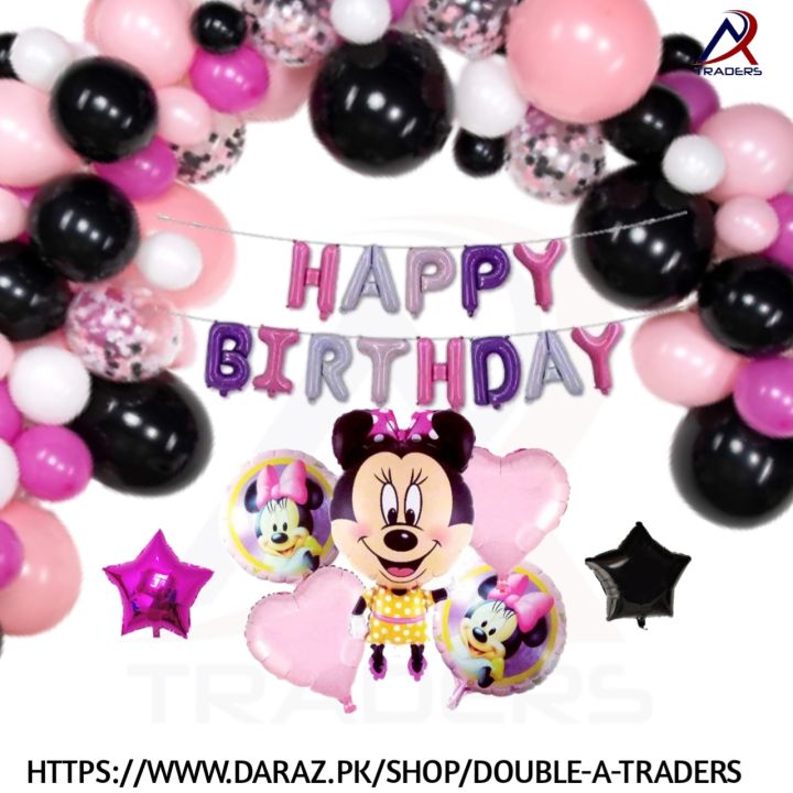 Minnie%20Mouse%20Happy%20Birthday%20Theme%20Set%20for%20Girls%20%7C%20Pink%20&%20Black%20Birthday%20Theme%20%7C%20%2072%20Pcs%20-%20Image%205