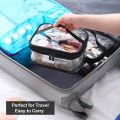 Multi Purpose Clear Makeup Portable PVC Plastic Transparent Cosmetic Bag Organizer Storage Jewellery Vanity Box Makeup Kit Toiletry Bag with Handle Zipper Waterproof Travel Storage Pouch. 