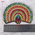 Peacock Patches Embroidery Applique DIY Embroidered Patches for Jacket Shoes 9cmx12cm. 
