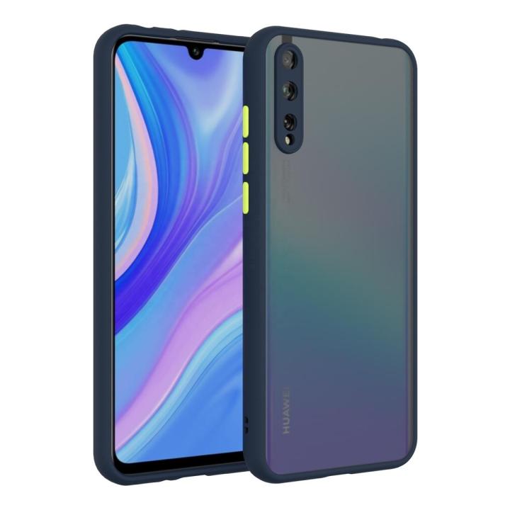 For Huawei Y9s - High Quality Matte PC Back Soft TPU Frame Shockproof Color Button with Camera Protection Lens Protection Camera Protective Back Cover Case For Huawei Y9s