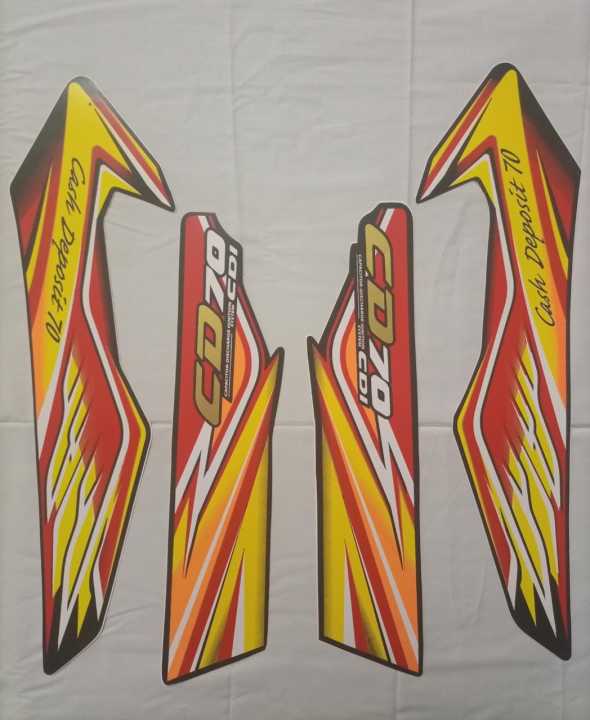 Tanki Tapa Sticker 2020 Model Honda 70  ( COMPLETE SET )