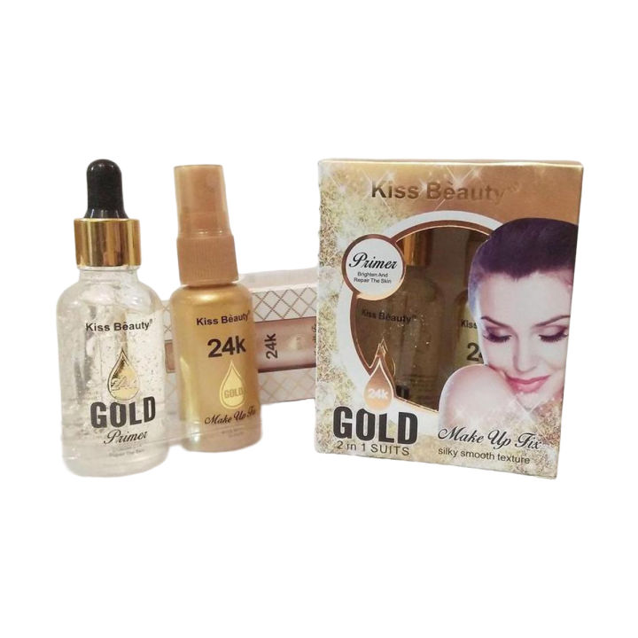 24k Gold 2 in 1 MakeUp Fixer and Gold Primer Spray