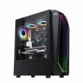 AA Tiger Viking Black ATX Gaming PC Case with 1 RGB Fan | Micro ATX PC Casing | Low Price Gaming Case with Fans. 