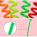 Set of 4 ,Funny Stylish Funky Spiral Straw For Kids Fruit Shape Emoji Shape Straws Silly Crazy Loop Straws Multicolor Reusable Spiral Straw for Kids & Party, 4 Pcs Packet, For Event and Party Supplies. 
