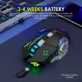 Premium Wireless Gaming Mouse RGB with 6 Buttons + Free Mouse Pad & 3-Levels DPI Control - Breathing LED Light 2.4G Optical Wireless Mouse with Side Buttons for PC Gaming, Laptop, Pubg, Mobile - By Unique Mall. 