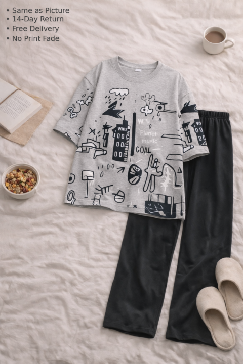 Soft%20Cotton%20Jersey%20Pajama%20Set%20for%20Women%20(S%E2%80%93XL)%20&%20Kids%20(7%E2%80%9314%20Years)%20%E2%80%93%20Pink%20Floral%20T-Shirt%20&%20Trouser%20%7C%20Feel-Good%20Homewear%20with%20Pocket%20Print%20-%20Image%205