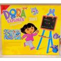 DORA THE EXPLORER LEARNING AND EDUCATION AND WRITTING MAGNETIC LETTERS. 