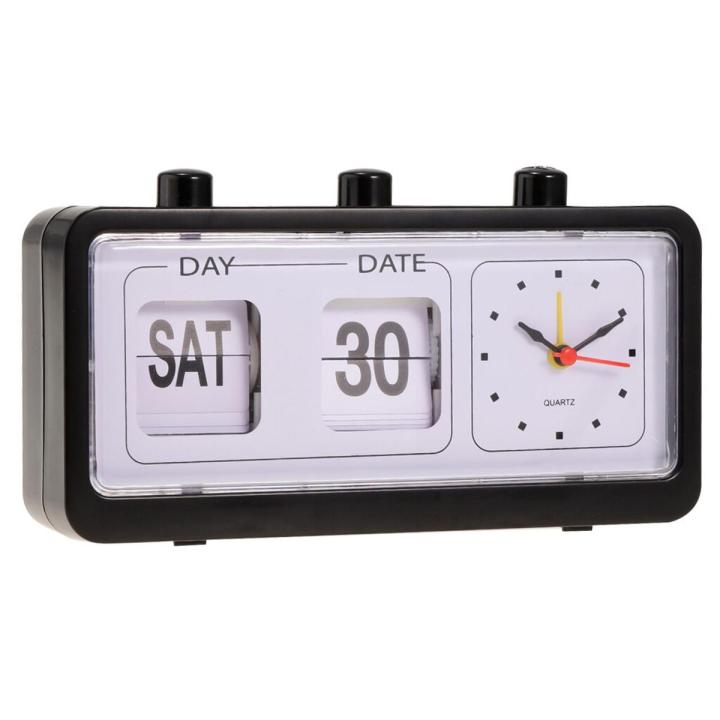 Blesiya Retro Clock Flip Display With Date & Time for Desktop Living Room