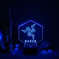 ANMIT Color-changing Razer LOGO Night light Gameing Room For Home Bedroom Decor Lamp Led 3D Lamp Kawaii Kids Bedroom. 