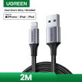 [Apple MFi Certified]Ugreen USB Lightning Cable Apple Data Charge Cable for iPhone 16 Min 15 Pro Max X XR Fast Charging 2.4A USB Data Cable Phone Charger Cable. 