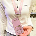 VRQR 3D Folding Bracket Case For Samsung j7 Prime Back Cover Cute mirror Cat Phone Cover With Long lanyard Samsung J5 Prime j6 j5 Plus. 