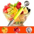 2in1 Double-Head Fruit Ball Carving Knife Kiwi Fruit Lemon Scoop Melon Fruit Jar Mashed Potato Baller Ice Cream Spoon. 