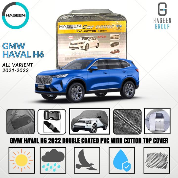 GMW HAVAL H6 CUSTOM SIZE TOP COVER PVC WITH COTTON FABRIC PLASTIC COVER WATERPROOF SCRATCH PROOF LARGE SIZE PREMIUM TOP COVER HIGH QUALITY GENIUNE CAR COVER LUXURY CAR COVER SUPER POLYESTER FABRIC PVC RUBBER COATED FABRIC MICROFIBER