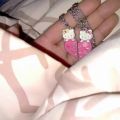 Cartoon Cute Animals Best Friend Necklace Alloy Cartoon Pendant Necklace Jewelry Chain Love Heart Cat Necklace Couple. 