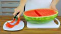 Angurello Watermelon Slicer & Server Double Knife cuts Fruits. 