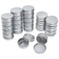 Pack Of 40 Screw Top Round Aluminum Tins Cans - Aluminum Screw Lid Round Tin Container Bottle. 