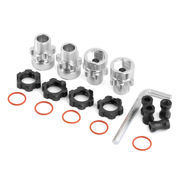 Metal 12mm to 17mm Splined Wheel Hex Hub Adapter for 1/10 Slash 2WD RC Car Upgrade Replacement Black