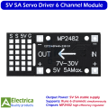 5V 5A Servo Driver Step Down Module MP2482 6 Channel Servo Power Control Board Compatible with Arduino & Raspberry Pi by Electrica. 