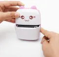 Pocket Inkless Mini Printer - 15 x Sticky Paper Roll & 15 x Thermal Paper Roll - Thermal Portable Bluetooth Wireless Thermal Printer For Kids - For Picture, Office Receipt, Label Note, QR Code - Compatible With IOS & Android - Blue & Pink. 