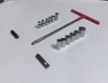 15 Pcs 4-14mm T Type Wrench Adapter Socket Set 1/4 Inch Drive Hex Bit Socket Set for Car,  Motorcycle Repair Tools, Only T Type Wrench Also Available.. 