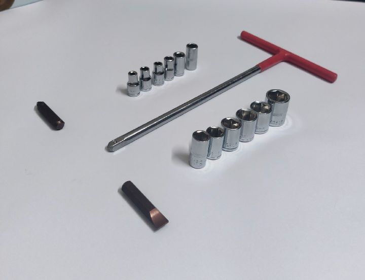 15 Pcs 4-14mm T Type Wrench Adapter Socket Set 1/4 Inch Drive Hex Bit Socket Set for Car,  Motorcycle Repair Tools, Only T Type Wrench Also Available.