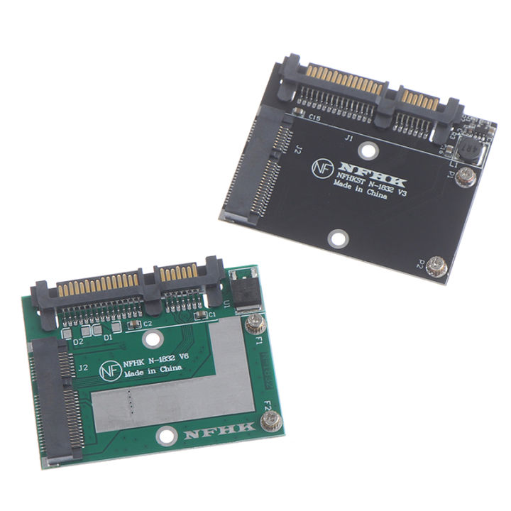 Half height MSATA Mini Pcie SSD To 2.5'' SATA3 6.0gps Adapter Converter Card Tetuo