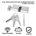 70mm Aluminum Door Lock Cylinder Home Security Anti-Snap 3 Keys Silver Tone-silver. 