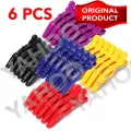 6pcs Professional Matte Sectioning Clips Clamps Hairdressing Salon Hair Grip Crocodile Hairdressing Hair Style Barbers Clips. 