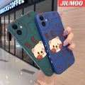 JIUMOO For Tecno Camon 16 Pro Pouvoir 4 Pro Case Fashion Bear Pattern Aesthetic Thin New Design Phone Case Square Edge Protection Softcase Silicone Casing Cover Shockproof Cases. 