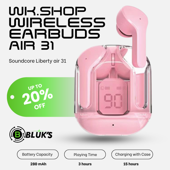 WKSHOP%20Air%2031%20Transparent%20Wireless%20Earbuds%20Bluetooth%205.3%20TWS%20Earphones%20HD%20Bass%20Touch%20Control%20Noise%20Reduction%20Gaming%20Earbuds%20Long%20Battery%20Stereo%20Sound%20Compatible%20with%20Android%20iOS%20Mobile%20Phones%20Charging%20Case%20Low%20Latency%20Handsfree%20Music%20Ear%20Buds%20-%20Image%205