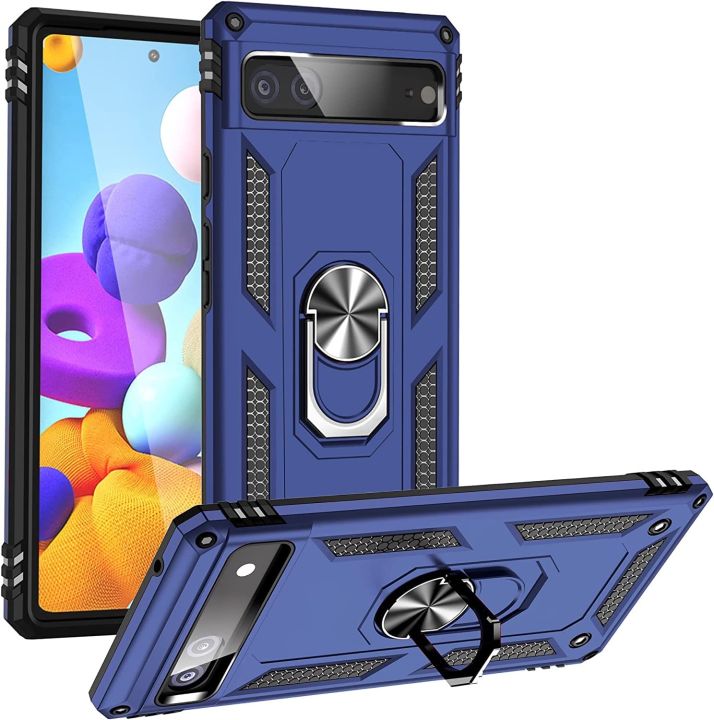 Google%20Pixel%207%20Back%20Case%20Cover%20Heavy%20Armor%20Shockproof%20Case%20With%20Magnetic%20Ring%20Holder%20(Random%20Colors)%20-%20Image%202