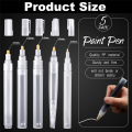 5Pcs Empty Refill Paint Markers Blank Refillable Paint Pens Empty Refillable Marker for Painting Transparent Pen Tube. 