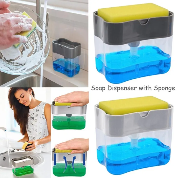 2%20in%201%20Soap%20Dispenser%2013oz%20Soap%20Pump%20Sponge%20Shelf%20Kitchen%20Bathroom%20Organizer%20Home%20Cleaning%20Accessories%20-%20Image%202