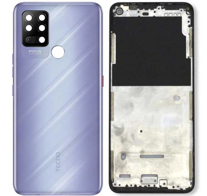 Tecno Pova LD7 Back Glass Battery Cover Rear Door Housing Glass Replacement For Tecno Pova LD7