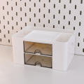Box With Sticker Student Office Desk Decoration Pen Holder With Drawer Multifunction Desktop Organizer Stationery Storage. 